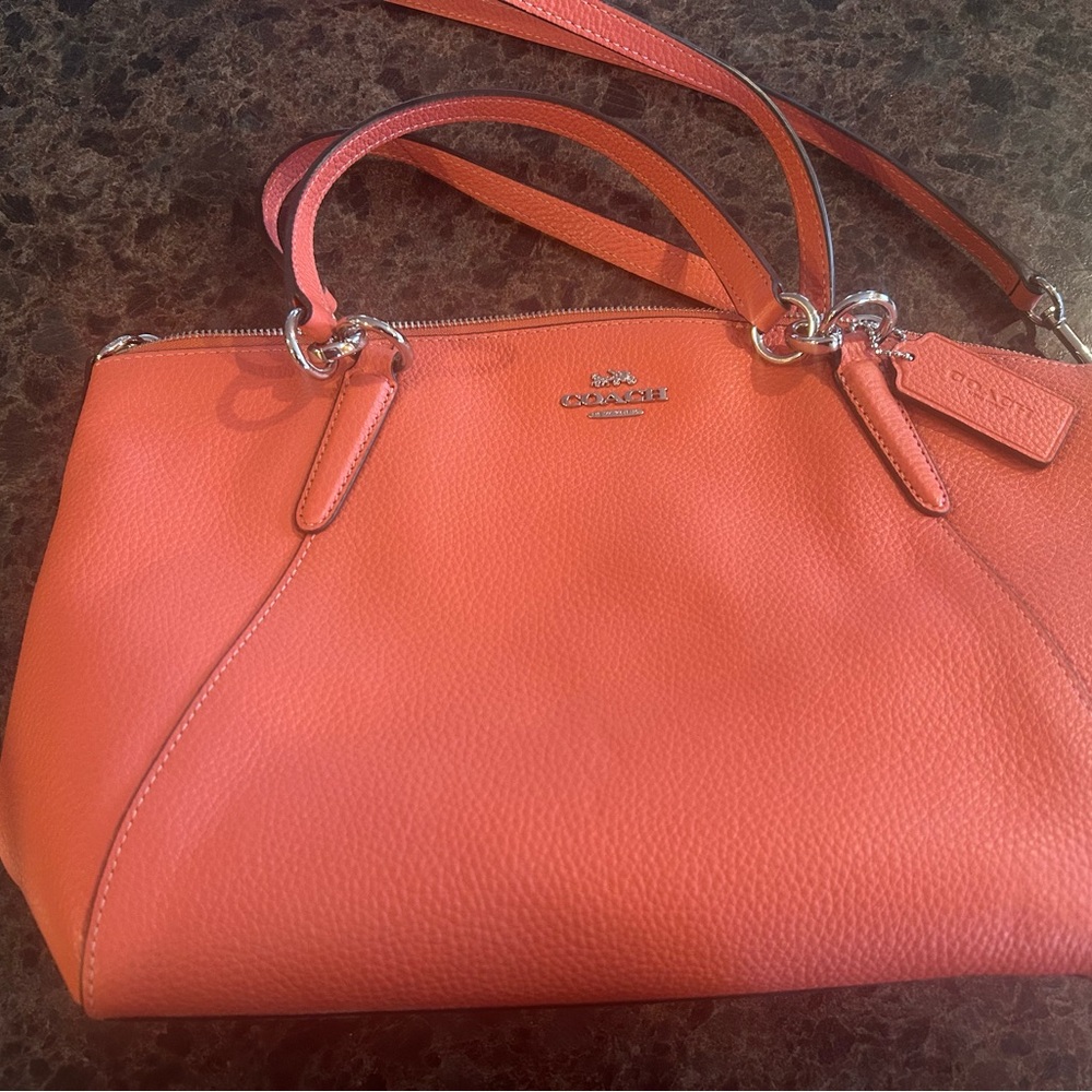 Coach Kelsey Orange Leather Women's Bag